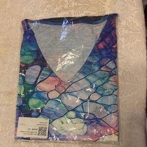 Vibrant Multicolor V-Neck Women's Top